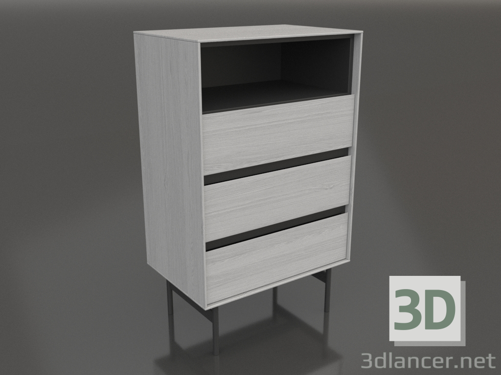 3D modeli Çekmeceli dolap YÜKSEK 600 mm (beyaz RAL 9010) - önizleme