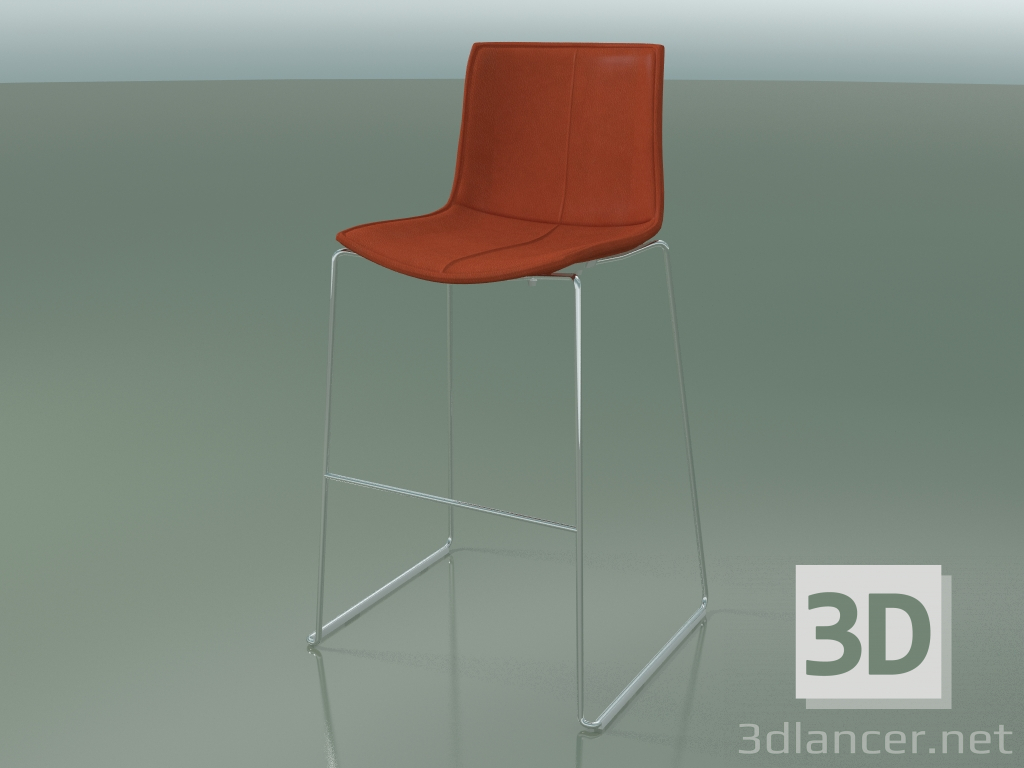 modello 3D Sedia da bar 0321 (su uno scivolo, con rivestimento in pelle sfoderabile, rivestimento 1) - anteprima