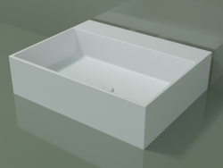 Lavabo da appoggio (01UN31302, Glacier White C01, L 60, P 48, H 16 cm)