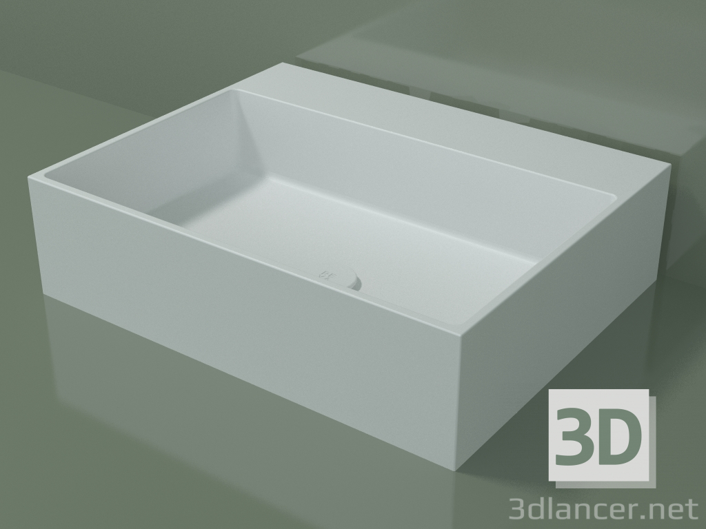 3D modeli Tezgah üstü lavabo (01UN31302, Glacier White C01, L 60, P 48, H 16 cm) - önizleme