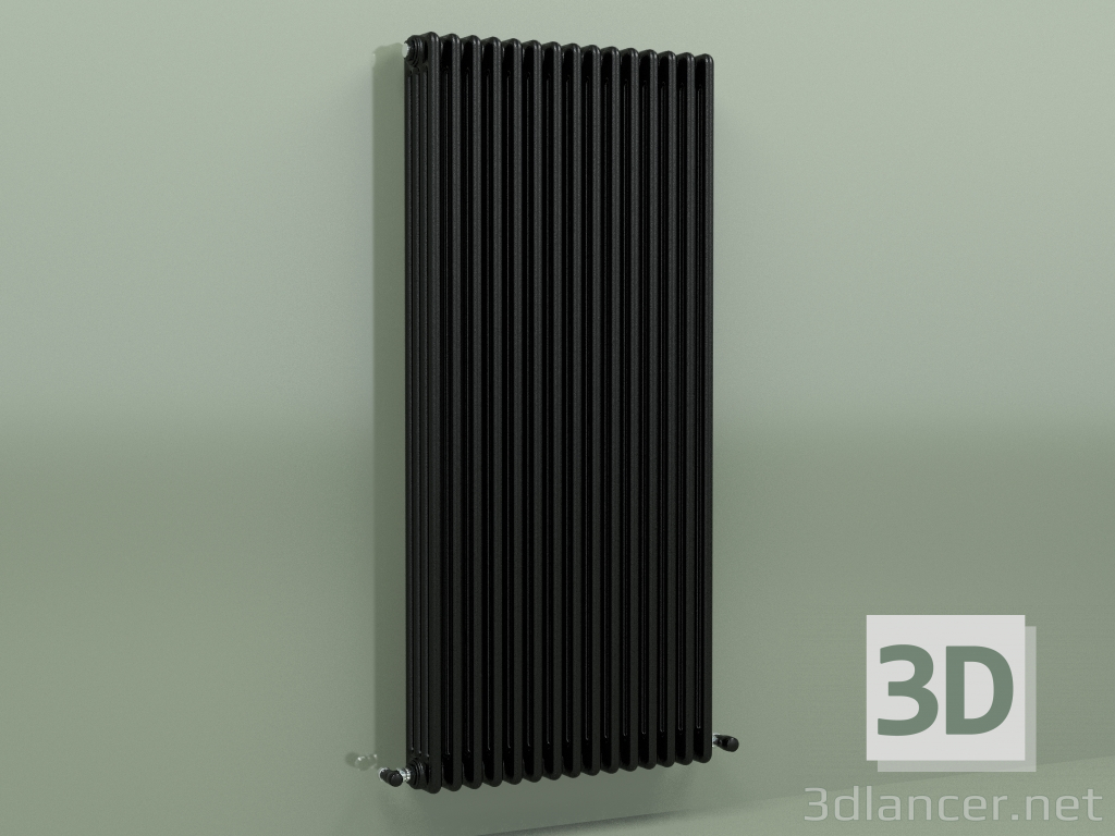 3d model Radiador TESI 4 (H 1500 15EL, Negro - RAL 9005) - vista previa