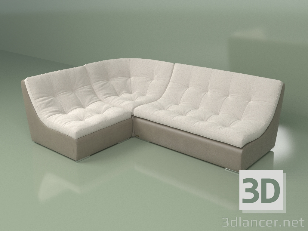 3D Modell Modulares Ecksofa Porto Puma (Set 3) - Vorschau