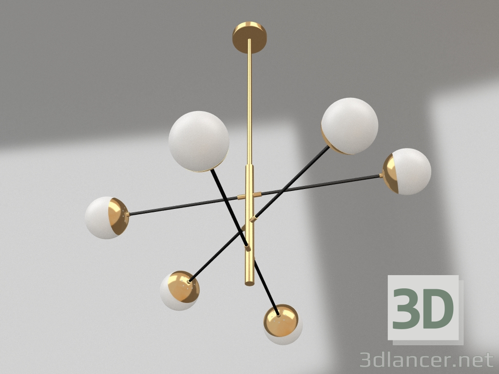 3d model Chandelier Navia black, bronze (07636-6.20) - preview