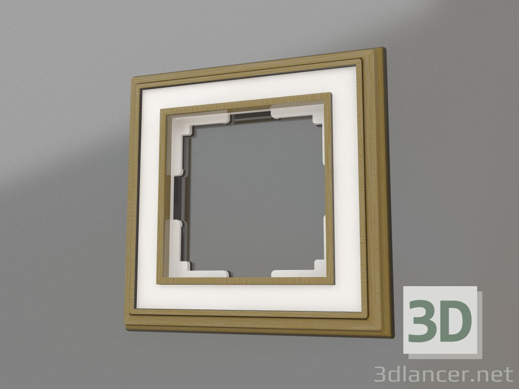 3d model Marco para 1 poste Palacio (bronce-blanco) - vista previa