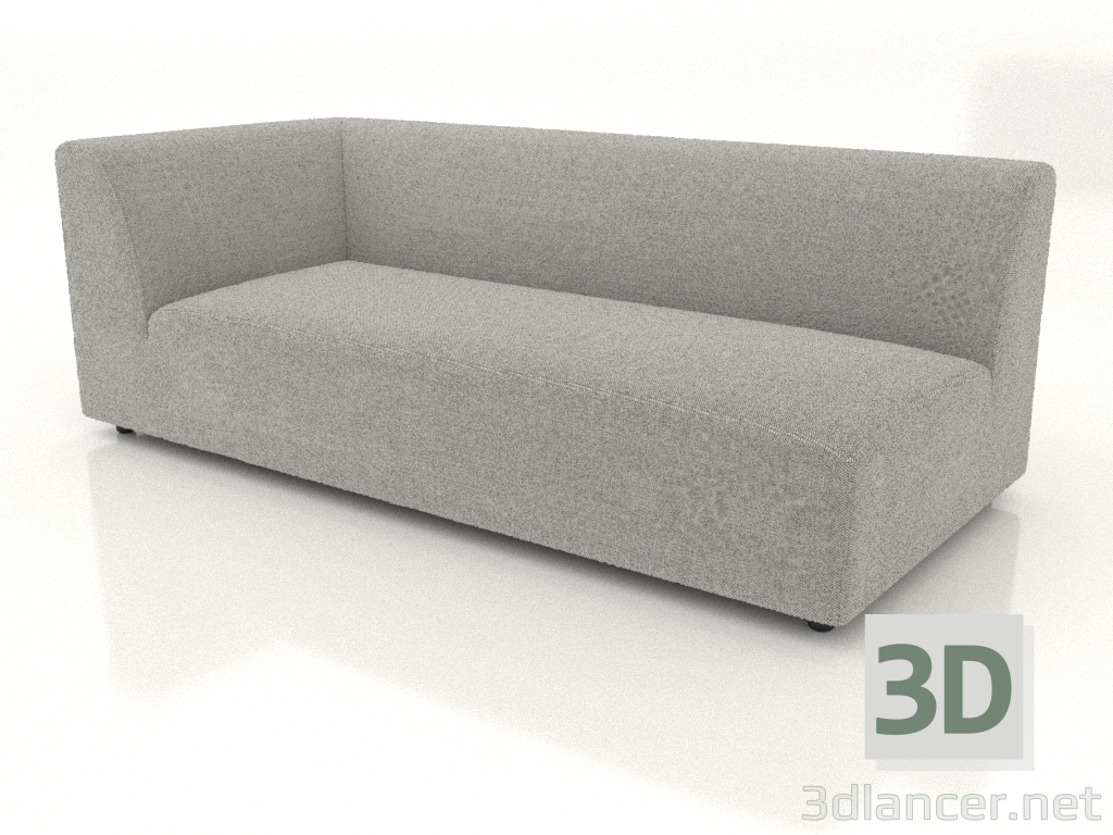 3d model Corner sofa module (L) 193 extended left - preview