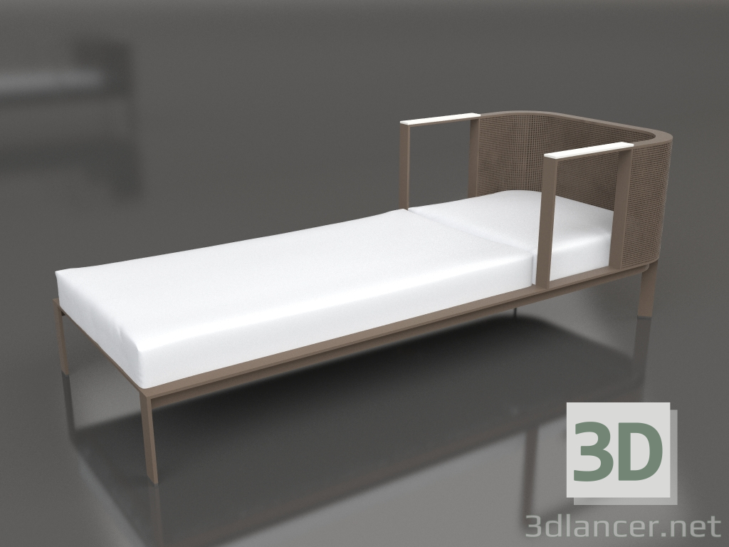 3D Modell Liegestuhl (Bronze) - Vorschau