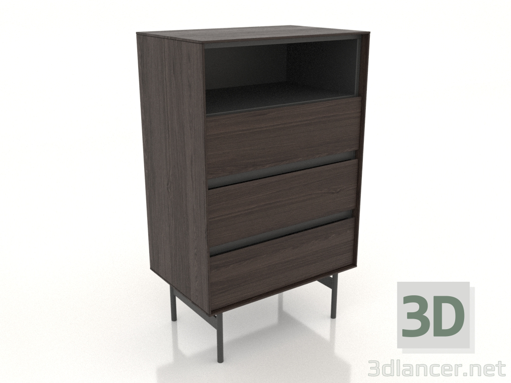 3d model Cómoda ALTA 600 mm (fresno nogal) - vista previa