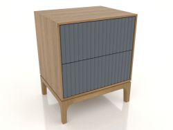 Mesa de cabeceira FARGO 2 gavetas com fachadas fresadas (ardósia, carvalho natural, opção 4)
