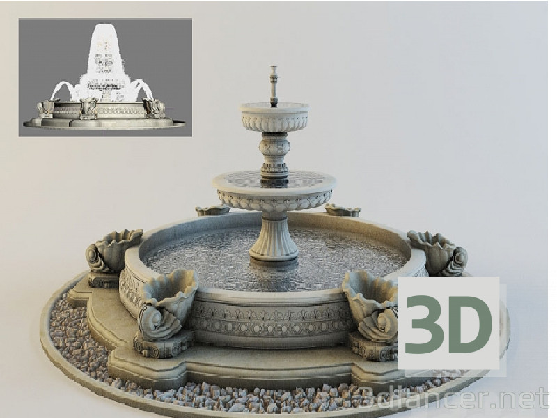 Modelo 3d Fonte - preview