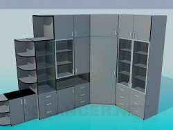 Corner cabinet in office