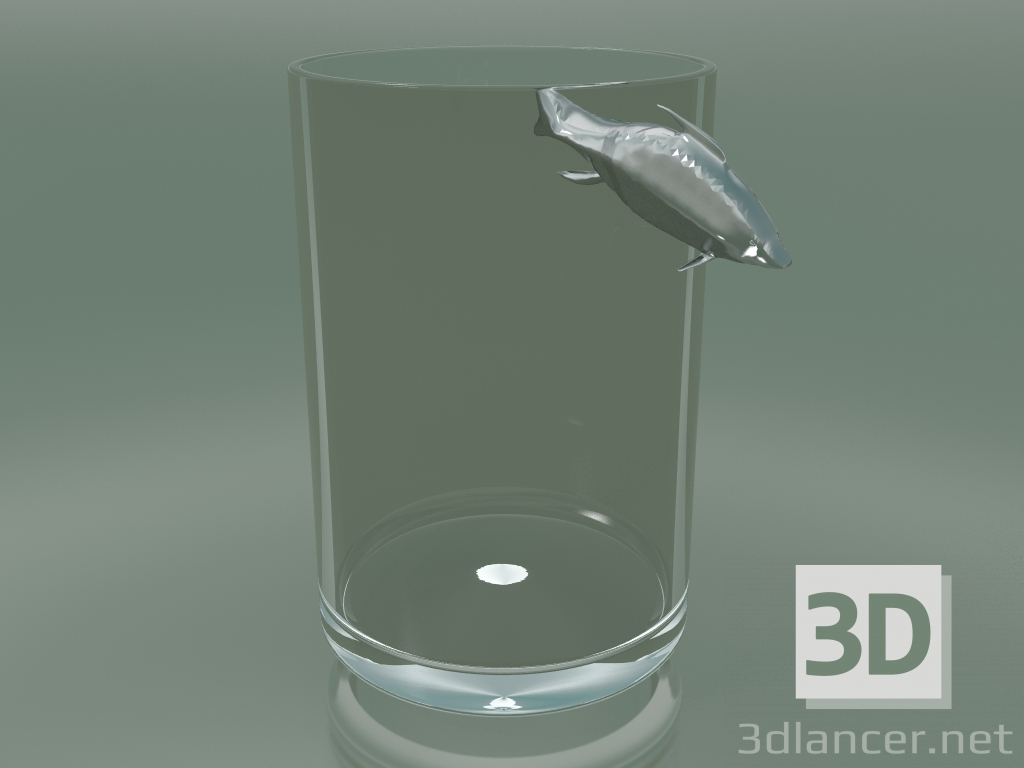 3d model Jarrón Illusion Fish (H 30cm, D 20cm) - vista previa