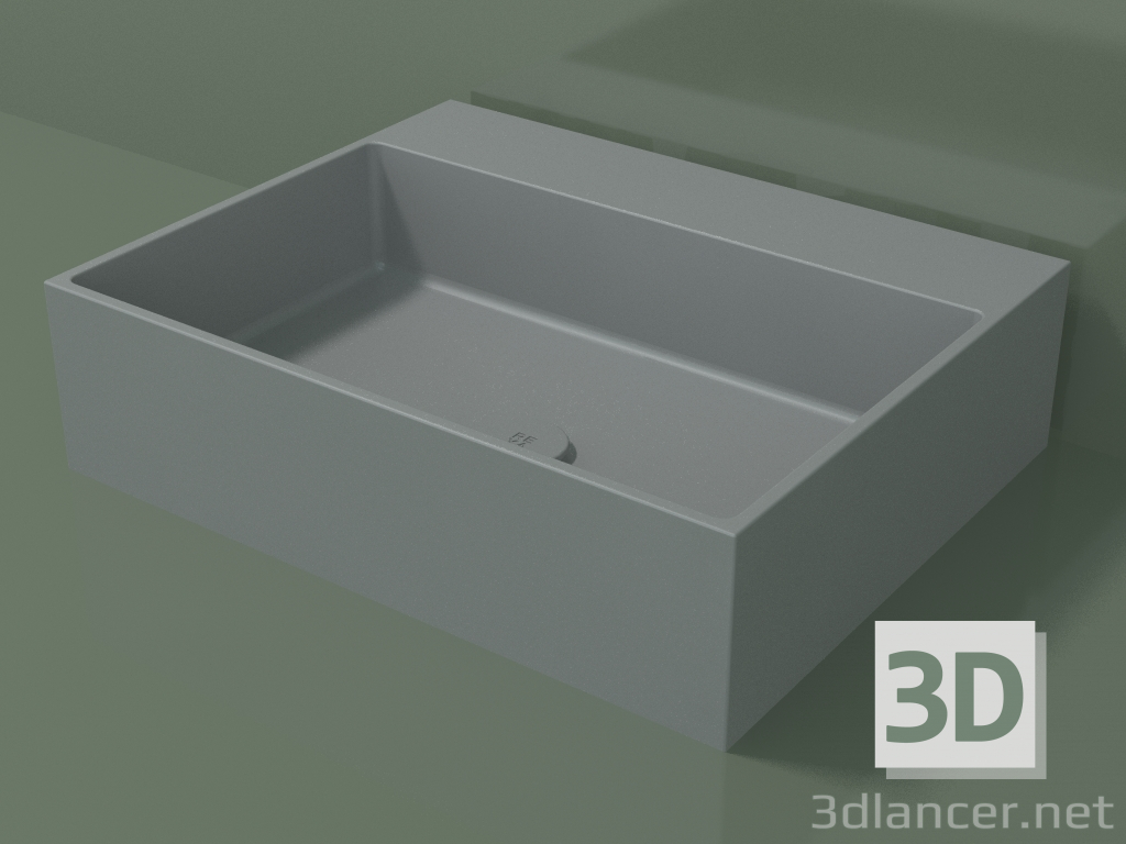 3D modeli Tezgah üstü lavabo (01UN31302, Silver Grey C35, L 60, P 48, H 16 cm) - önizleme