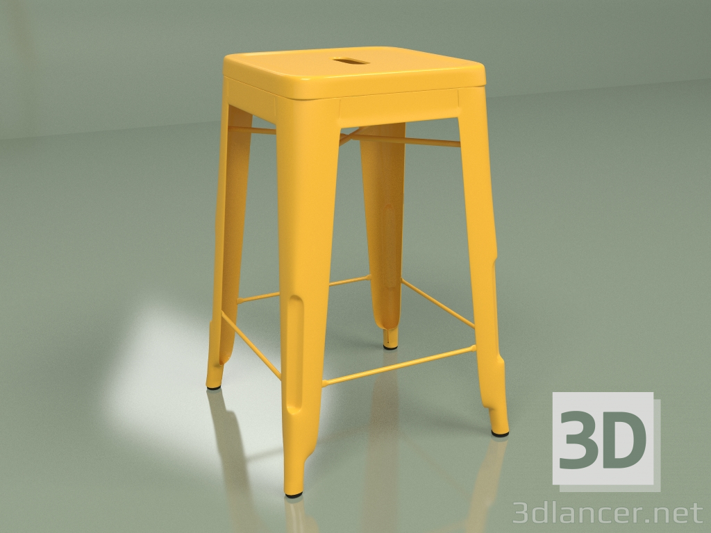 modello 3D Sedia semi-bar Marais Color (giallo) - anteprima