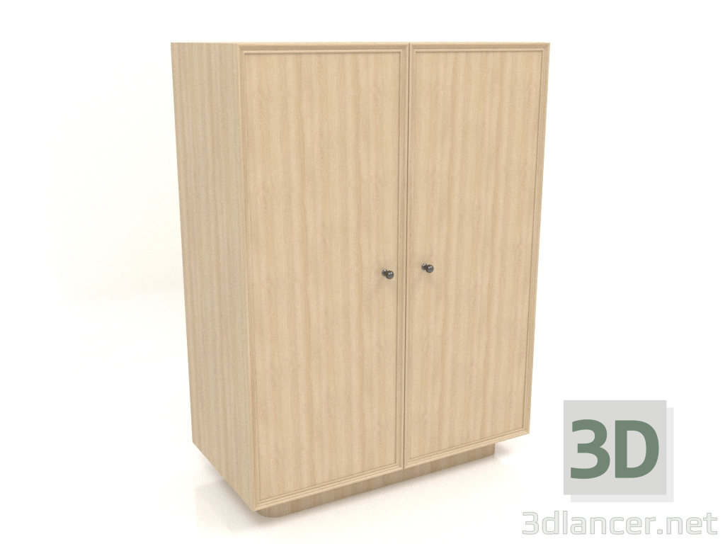 3D Modell Kleiderschrank B 04 (803x406x1082, Holz weiß) - Vorschau