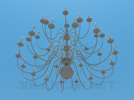 modello 3D Lampadario a bracci - anteprima