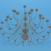 modello 3D Lampadario a bracci - anteprima
