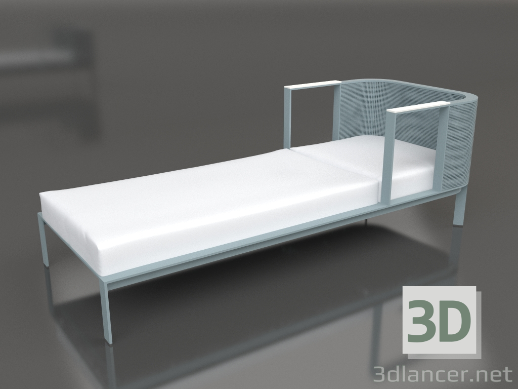 Modelo 3d Chaise longue (azul cinza) - preview