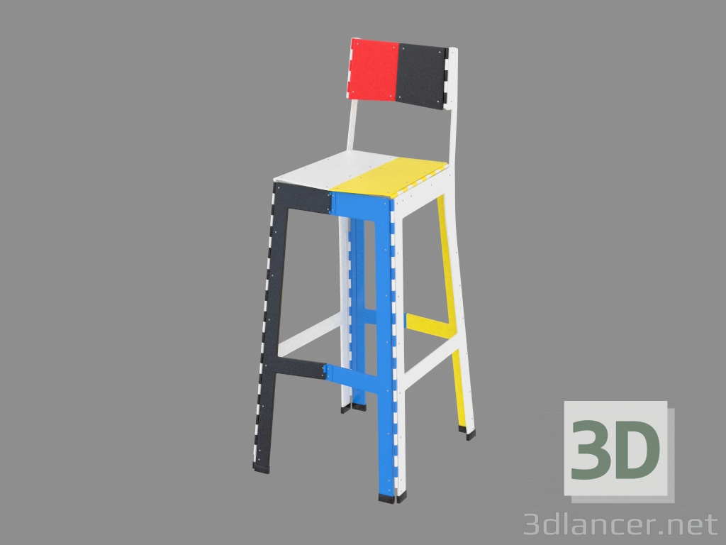 3d model Стул барный Stitch Stool - preview