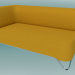 3D Modell Doppelsofa mit Armlehne rechts (2R) - Vorschau