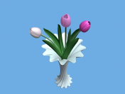 Vase mit Tulpen