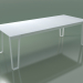 3d model Mesa de comedor exterior InOut (933, aluminio lacado blanco, listones de piedra de lava esmaltada bl - vista previa