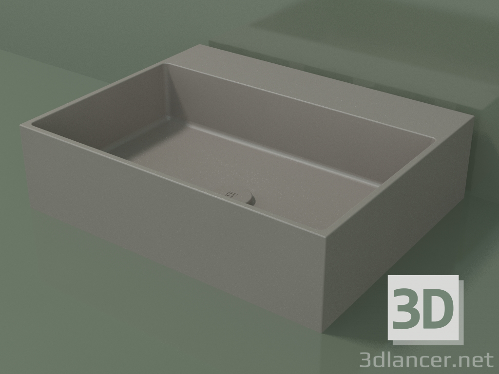 modello 3D Lavabo da appoggio (01UN31302, Clay C37, L 60, P 48, H 16 cm) - anteprima