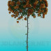 3d model Tree with roses - preview