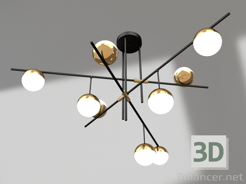 modèle 3D Lustre Navia noir, bronze (07636-9.20) - preview