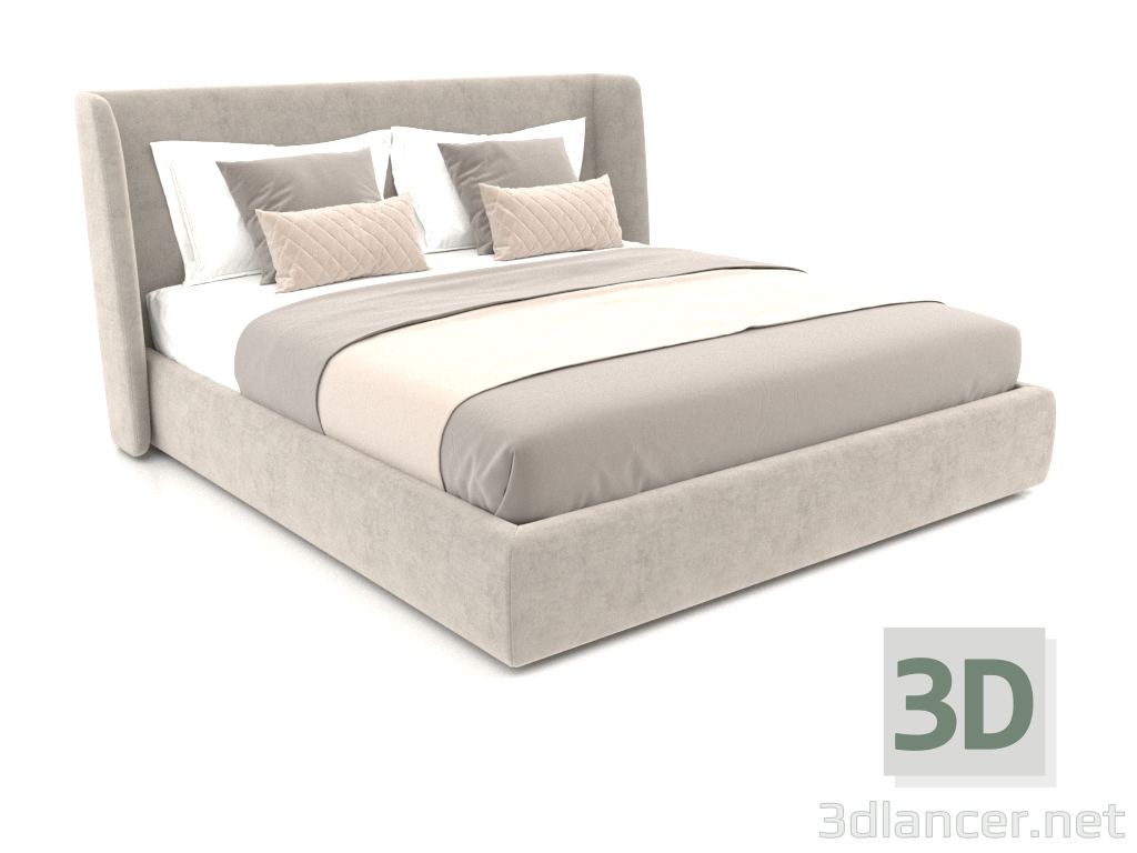 3d model Cama doble Oporto 1800 - vista previa