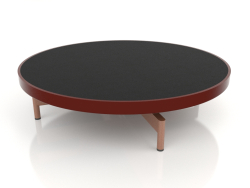 Table basse ronde Ø90x22 (Rouge vin, DEKTON Domoos)