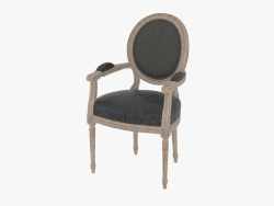 Una silla de comedor con apoyabrazos VENDIMIA francés Louis PIZARRA Sillón (8827.1105)