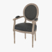 3d model Dining chair with armrests FRENCH VINTAGE LOUIS SLATE ROUND ARMCHAIR (8827.1105) - preview