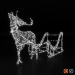 3d Light volumetric figure "Deer and sleigh." модель купить - ракурс