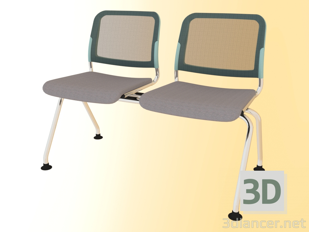 3d model Banco doble (505L2) - vista previa