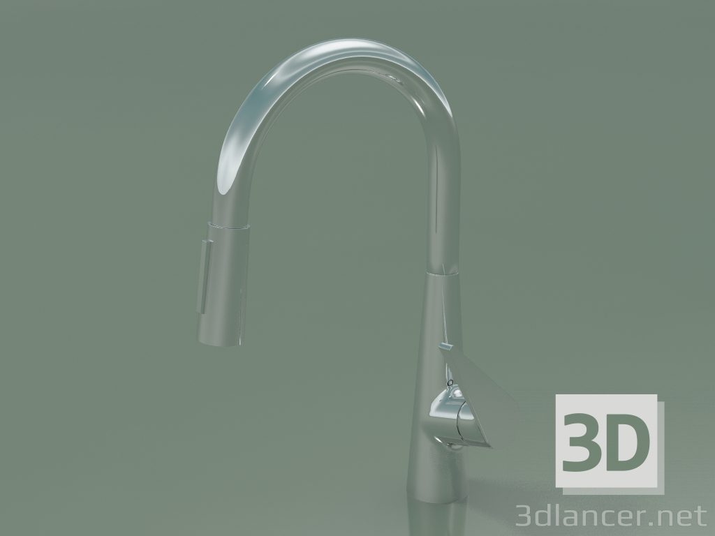 3d model Single lever kitchen mixer (72813000) - preview