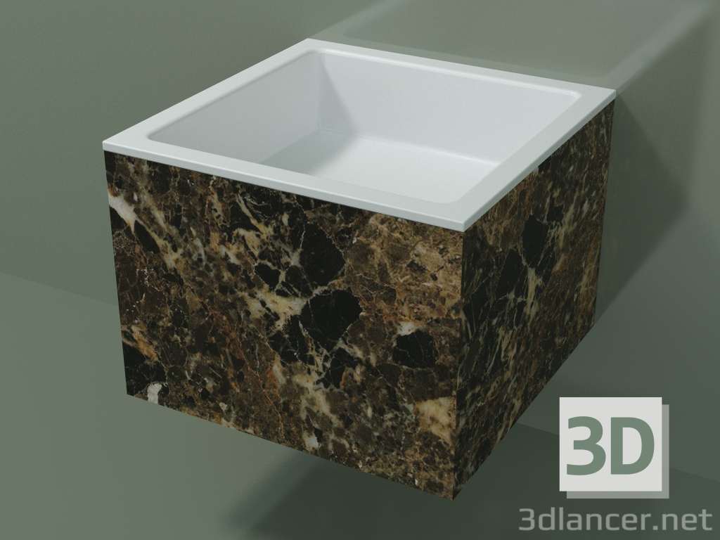 3D Modell Wandwaschbecken (02R122301, Emperador M06, L 48, P 48, H 36 cm) - Vorschau