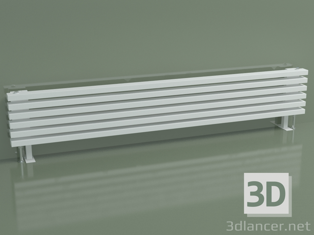 Modelo 3d Radiador horizontal RETTA (6 seções 1800 mm 60x30, branco mate) - preview