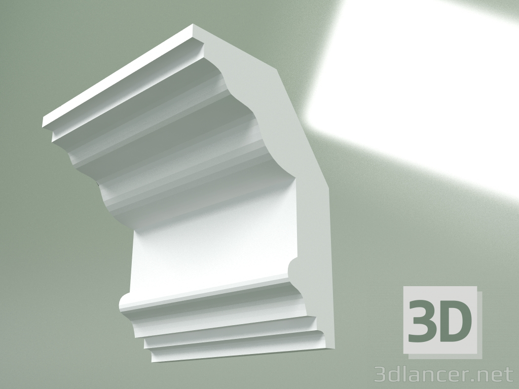 modello 3D Cornicione in gesso (zoccolo a soffitto) KT362 - anteprima