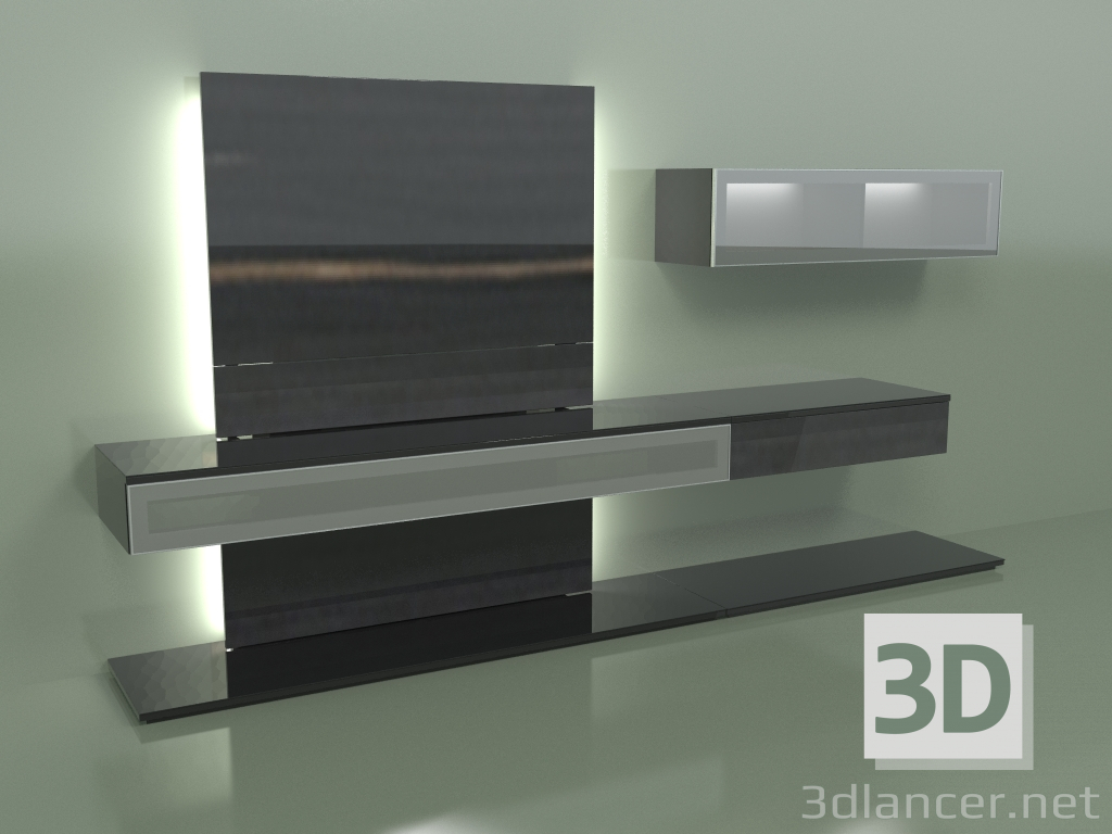 modello 3D Pannello TV (3) - anteprima