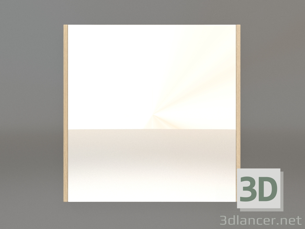 3d model Mirror ZL 01 (400х400, wood white) - preview