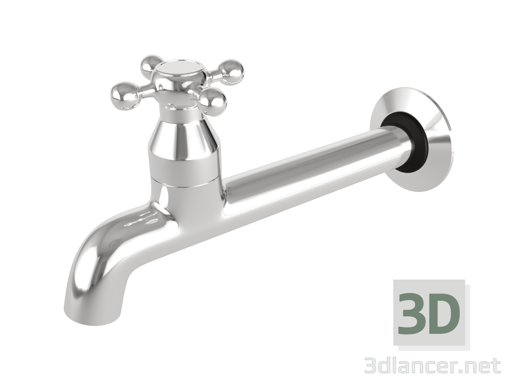 grifo con una salida para lavanderías y balcones 3D modelo Compro - render