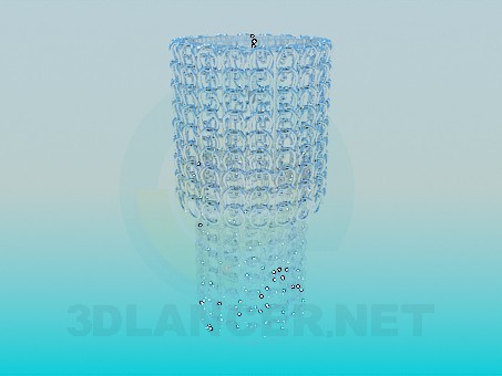 modello 3D Lampadario con vetro anelli - anteprima