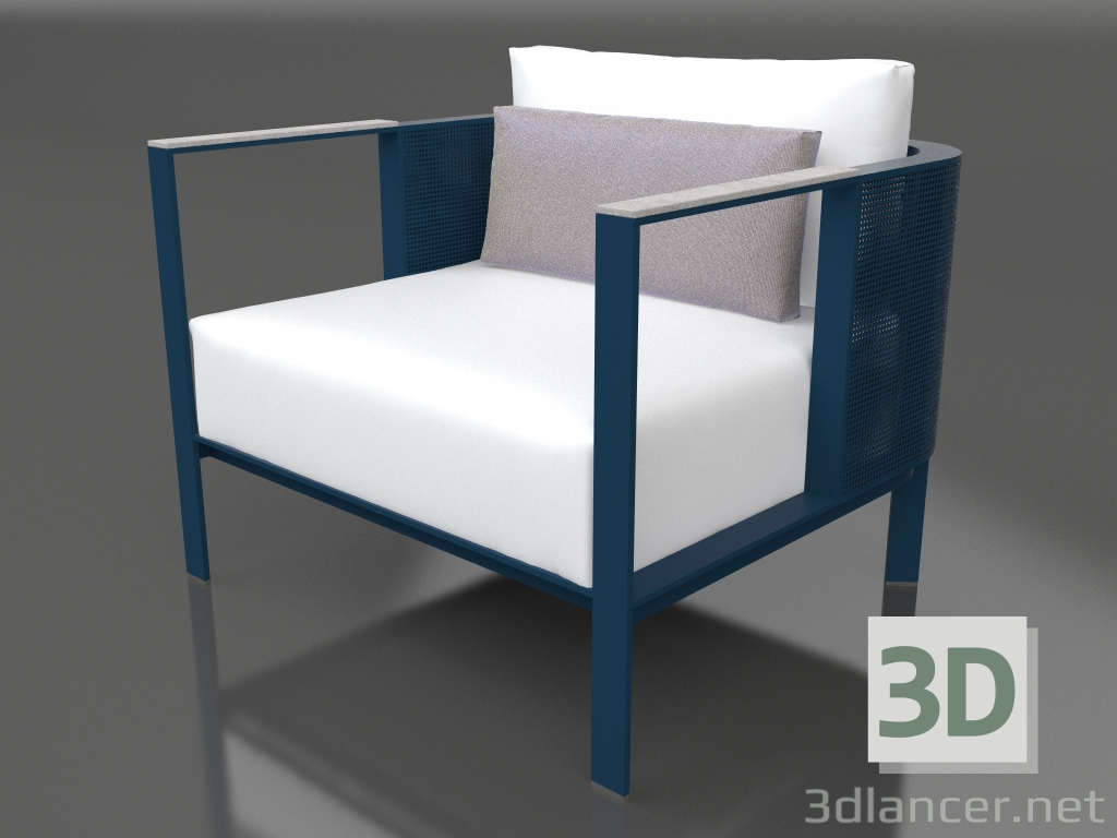 modèle 3D Fauteuil (Gris bleu) - preview