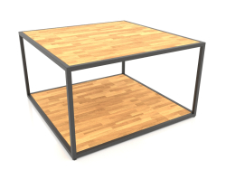 Two-level square coffee table (WOOD, 80X80X50)
