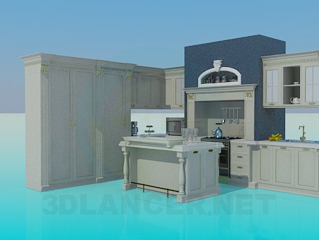 3d model Kitchen - preview