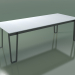 3d model Mesa de comedor exterior InOut (933, aluminio lacado gris, listones de piedra de lava esmaltada blan - vista previa