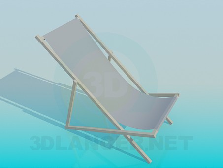 3d model Beach sunbed - preview