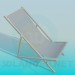 3d model Beach sunbed - preview