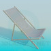 3d model Beach sunbed - preview