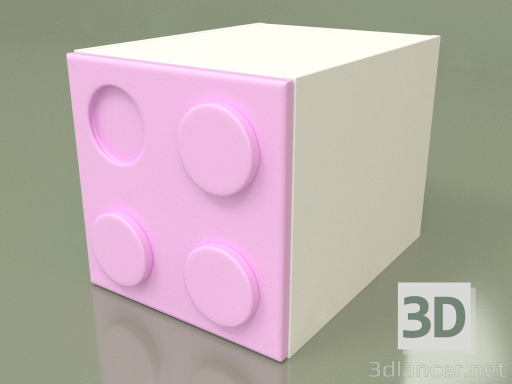 Modelo 3d Cubo de guarda-roupa infantil (Iris) - preview